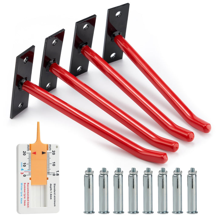 Sinoer 4er-Pack Reifenständer-Set Schwerlast-Reifenregal, Wandmontage, Garagenhaken, langlebig, zum