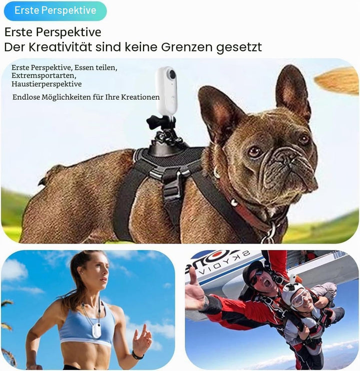 Winnes Mini Action Cam WiFi Sport Zoll Kamera HD 1080P Weitwinkel 120° IP68 Wasserdicht 30 Meter Vid