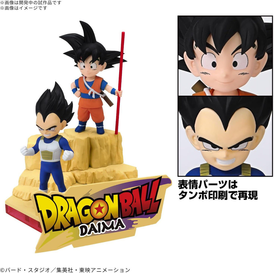 BANDAI SPIRITS Dragon Ball Daima Kunststoffmodell Son Goku (Mini) & Vegeta (Mini), farbcodiertes Kun