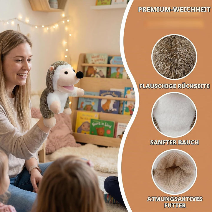 2026 Tierhandpuppen für Kinder,Kleinkind enthält Wolf,Tiger,Löwe,AFFE und bewegliche offene Münder,p