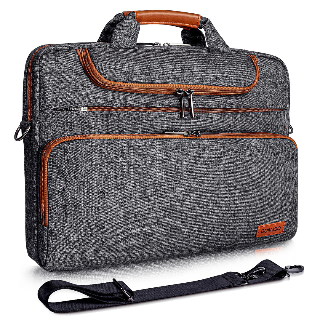 DOMISO 17 Zoll Wasserdicht Laptop Tasche Aktentasche Herren Schultertasche Notebooktasche Business f