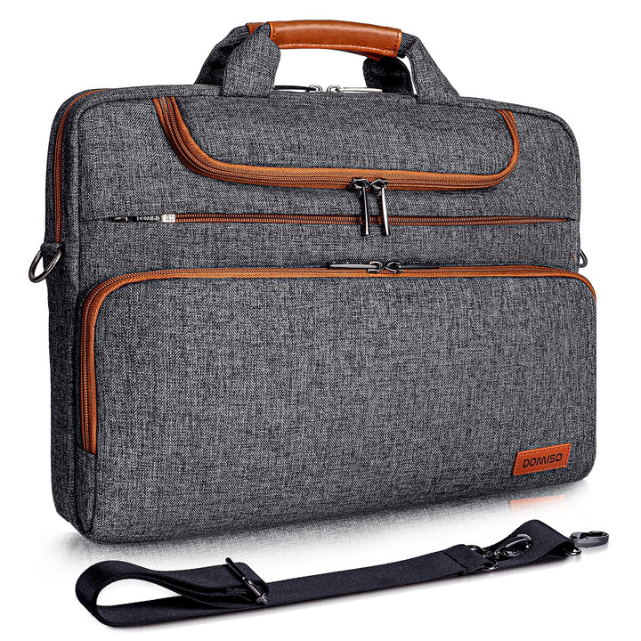 DOMISO 17 Zoll Wasserdicht Laptop Tasche Aktentasche Herren Schultertasche Notebooktasche Business f
