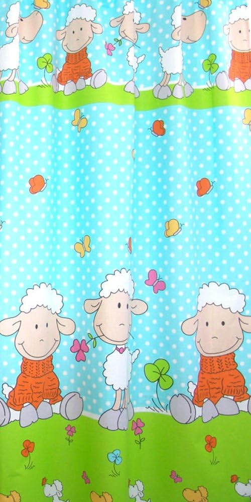 Babybett Himmel Vollstoff - Schaf Türkis - für Baby Bett Vollstoffhimmel Baumwolle