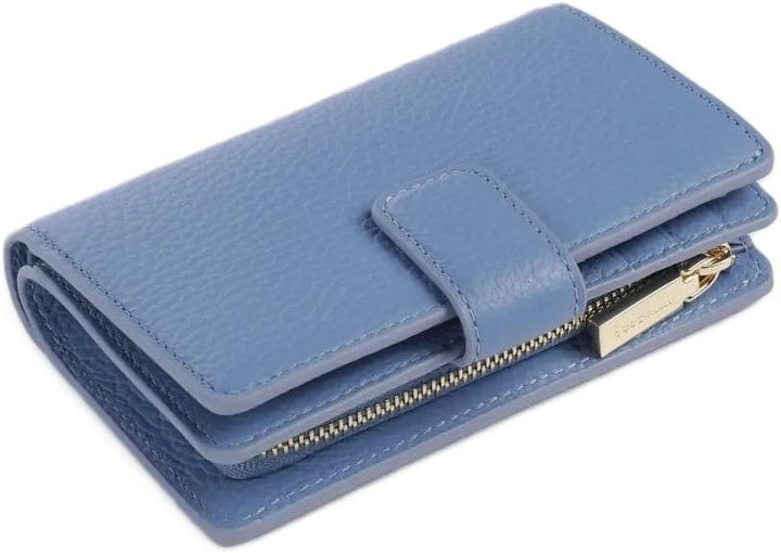 Coccinelle Leder Geldbörse Metallic Soft Mini Wallet Grained Leather Azul blau Azul Einheitsgrösse,