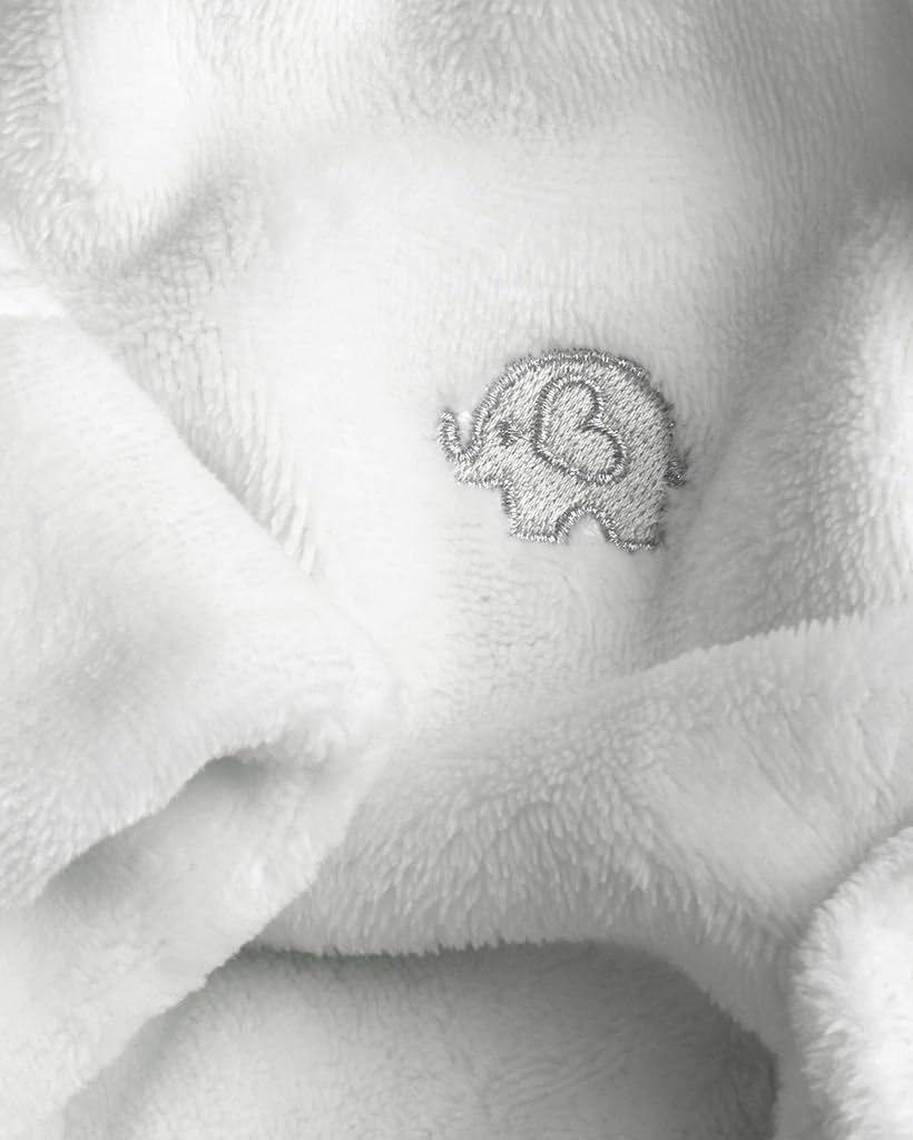 Babytown Bademantel für Mädchen, samtig, weich, mit Kapuze, Rosa 92 Weiss, 92 Weiß