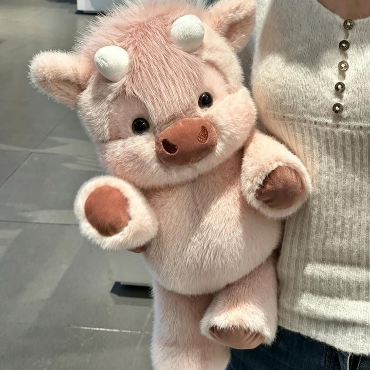Starnearby 43cm Runnly Kuscheltier, Running Cow Plush, PP-Baumwolle (Rosa), Rosa