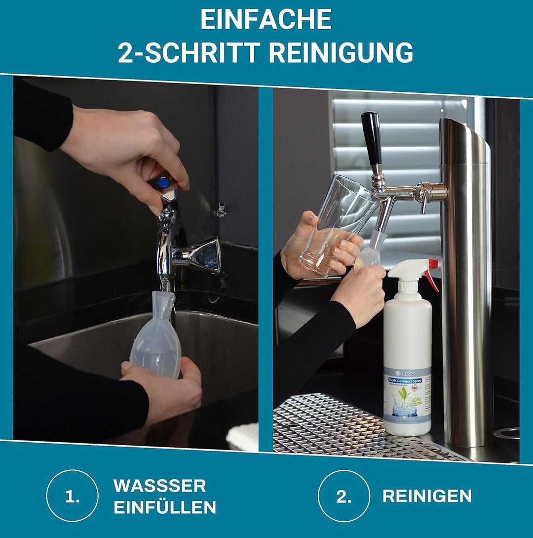 Zapfhahnreiniger Pumpe aus lebensmittelechtem Silikon – langlebige Reinigungspumpe für Zapfanlage, S