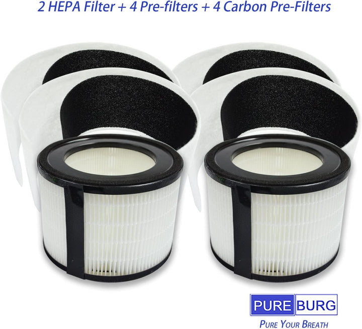PUREBURG Ersatz-Filter kompatibel mit TruSens Z-2500, Z-2000 Z2000 Luftreiniger, H13 3-stufige Filtr