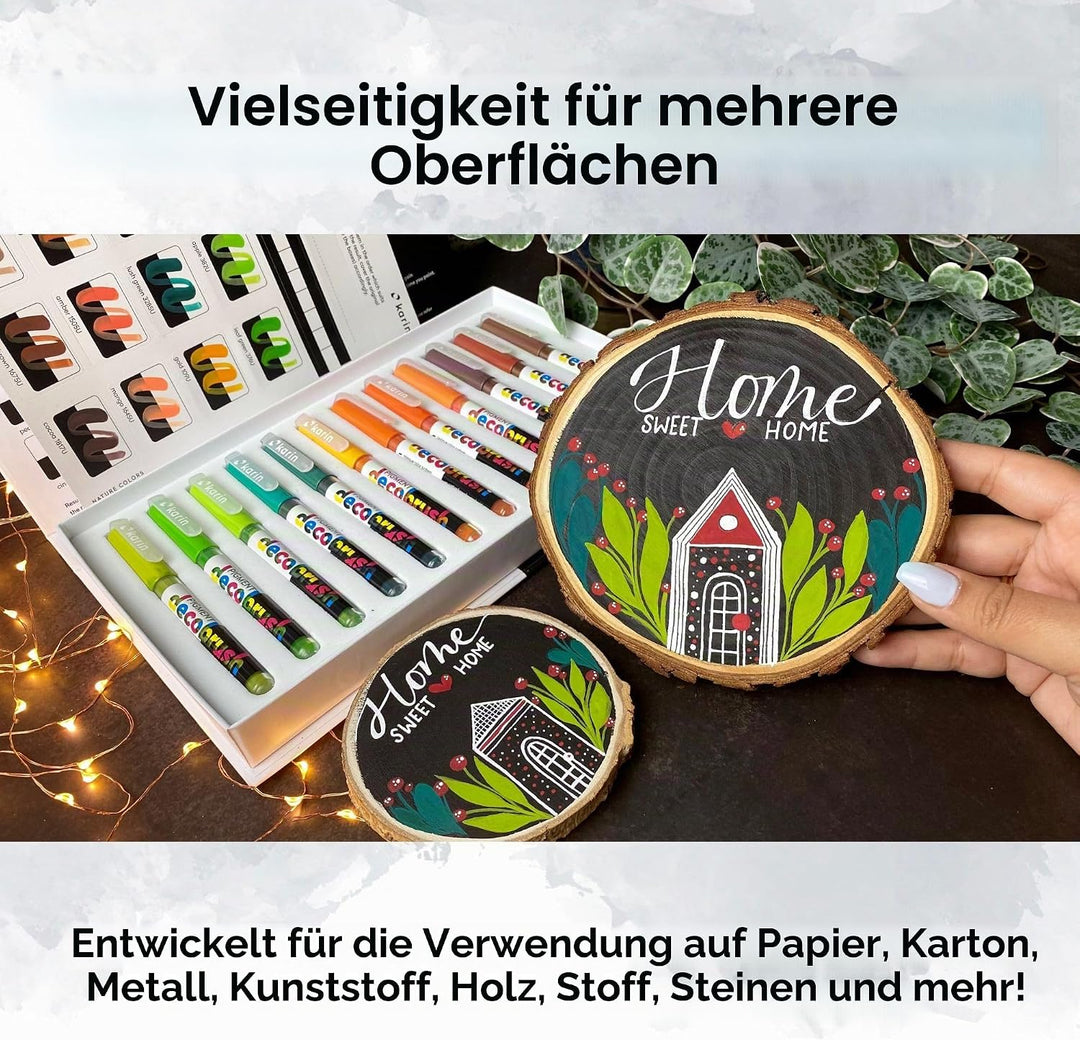 KARIN PIGMENT decobrush Pastel Colors Collection, 29C7, 12 Stück (1er Pack), Pastel Colors