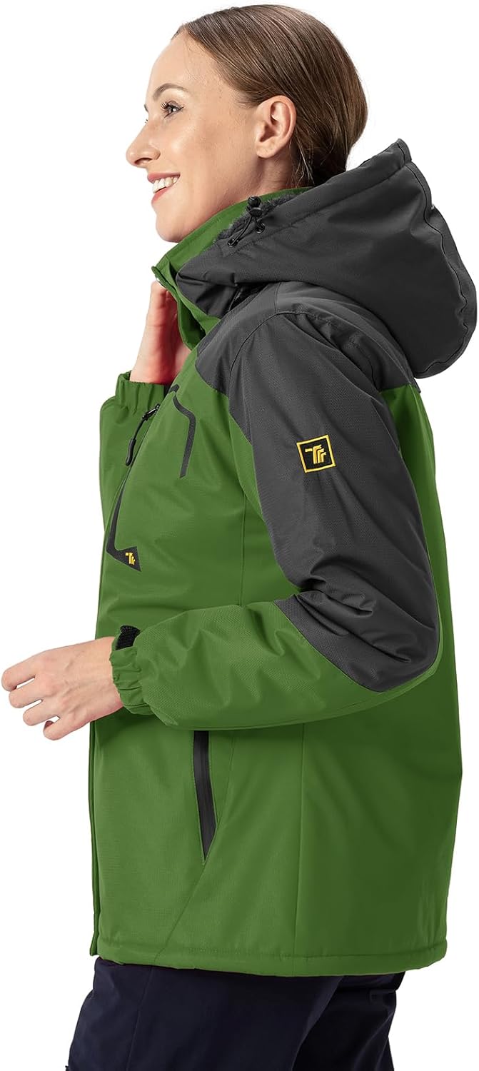 donhobo Damen Jacken Fleecejacke Winterjacke Wasserdicht Atmungsaktiv Verdickt Warm Winddicht Softsh