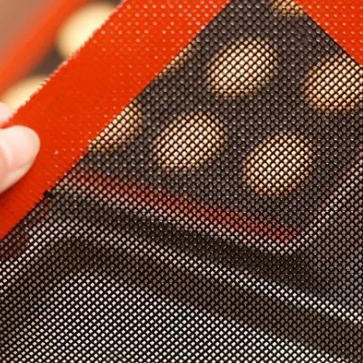 2 Stück Silikonmatte, Mikroperforierte Backwerkzeuge und Zubehör, Backmatten, Glasfaser-Silikonmatte