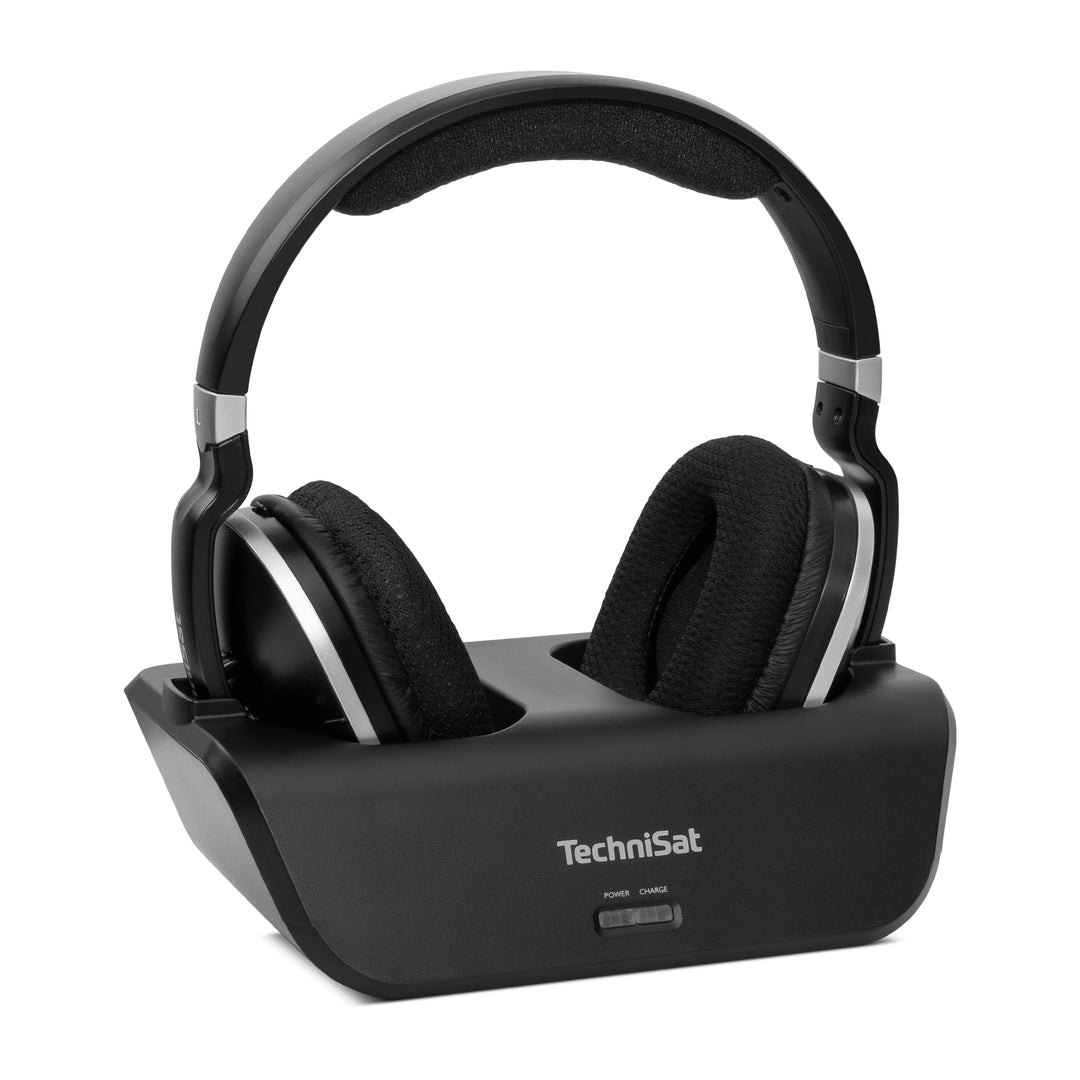 TechniSat STEREOMAN 2 V2 - kabelloser 2,4GHz Funkkopfhörer (für Fernseher und Musikanlagen, mit Dock