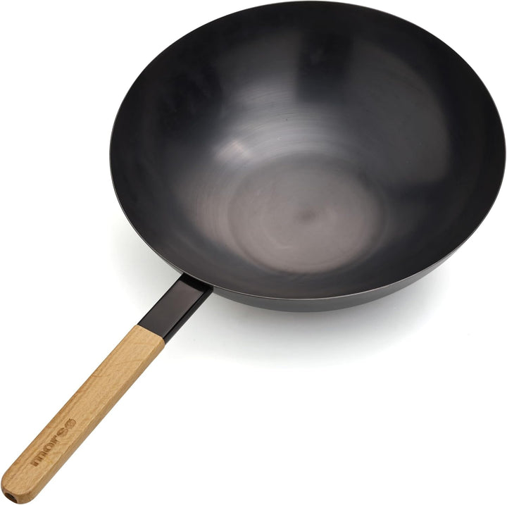 Morsø Vulcano Wok Pan – Wokpfanne mit rundem Boden, aus beschichtetem Karbonstahl, Zubehör für Vulca