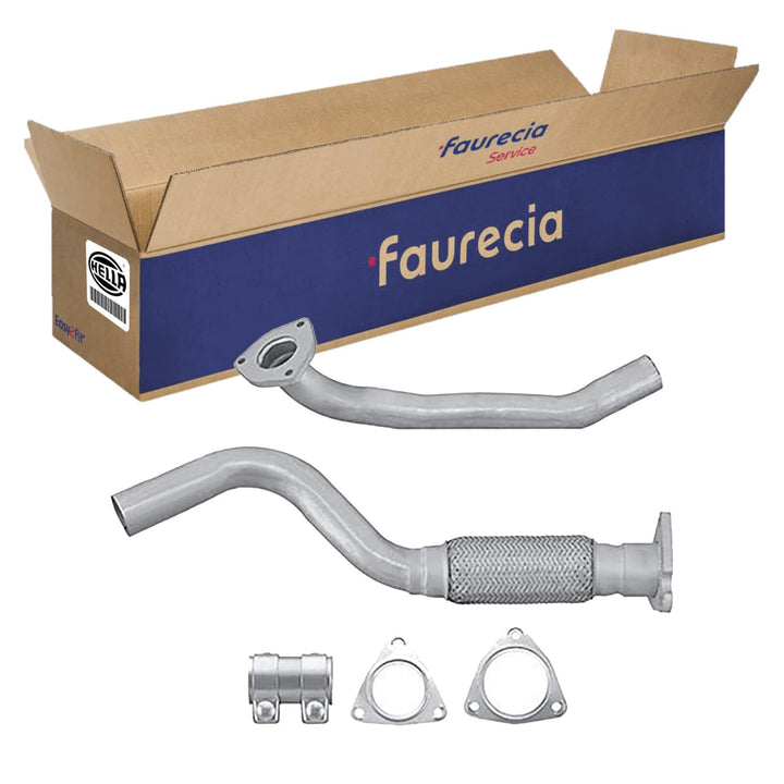 HELLA 8LA 366 005-131 Abgasrohr - Easy2Fit® Kit - vorne - zweiteilig - Set mit Anbauteilen