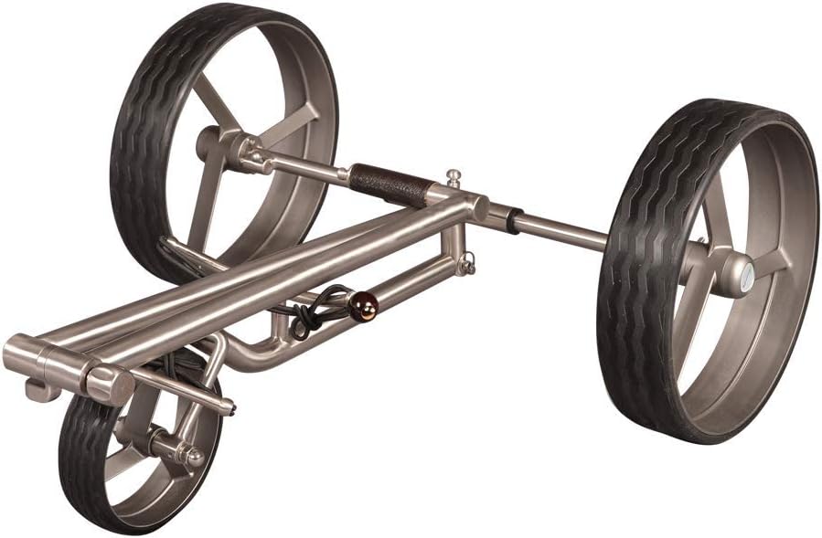Edelstahl 3 Rad Golftrolley klappbar Fasan matt