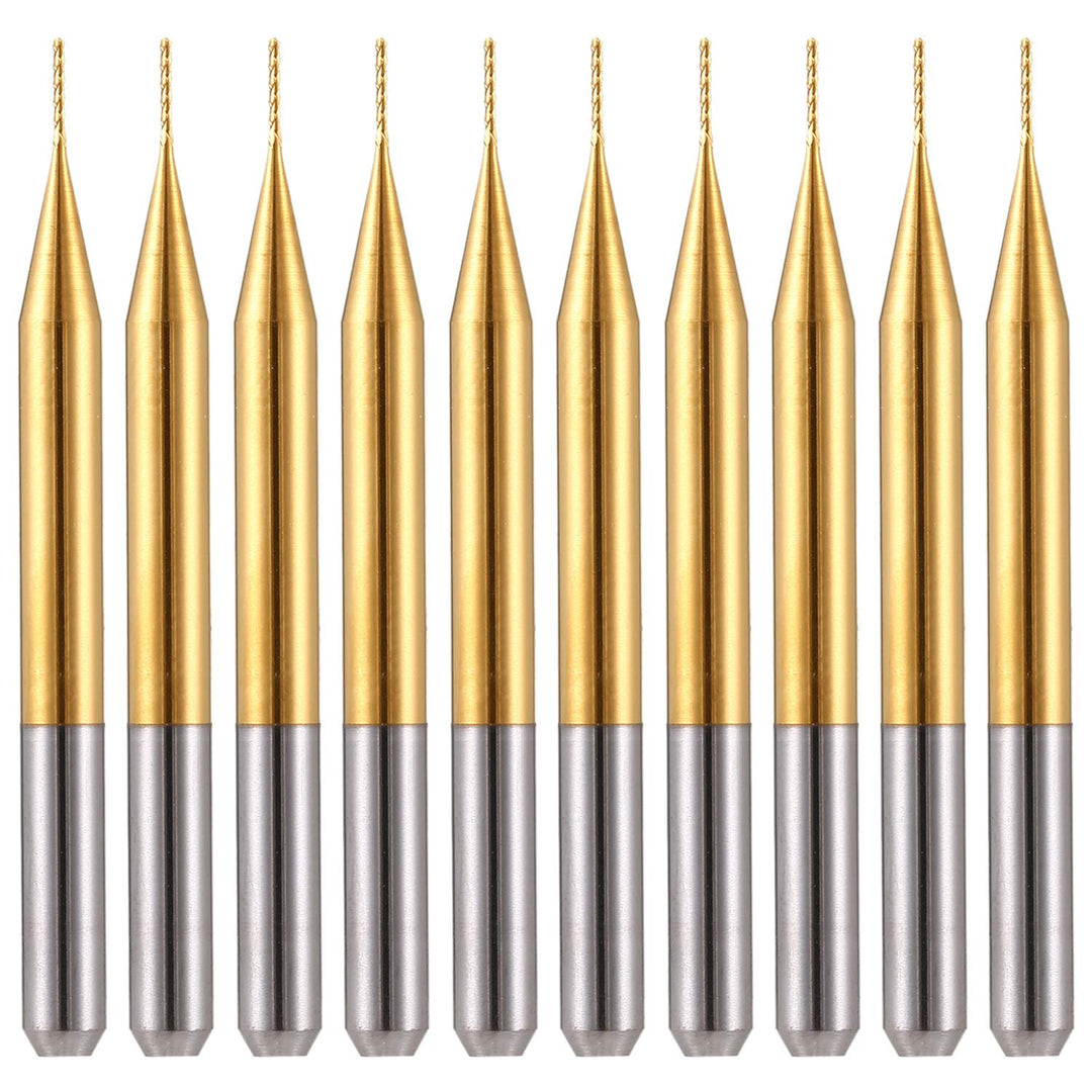 EU_HOZLY Titanium Coat Carbide 3.175mmX0.5mmX3mm Endmühle Gravur Bits CNC Rotary Burrs Packung von 1