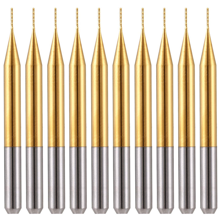 EU_HOZLY Titanium Coat Carbide 3.175mmX0.5mmX3mm Endmühle Gravur Bits CNC Rotary Burrs Packung von 1