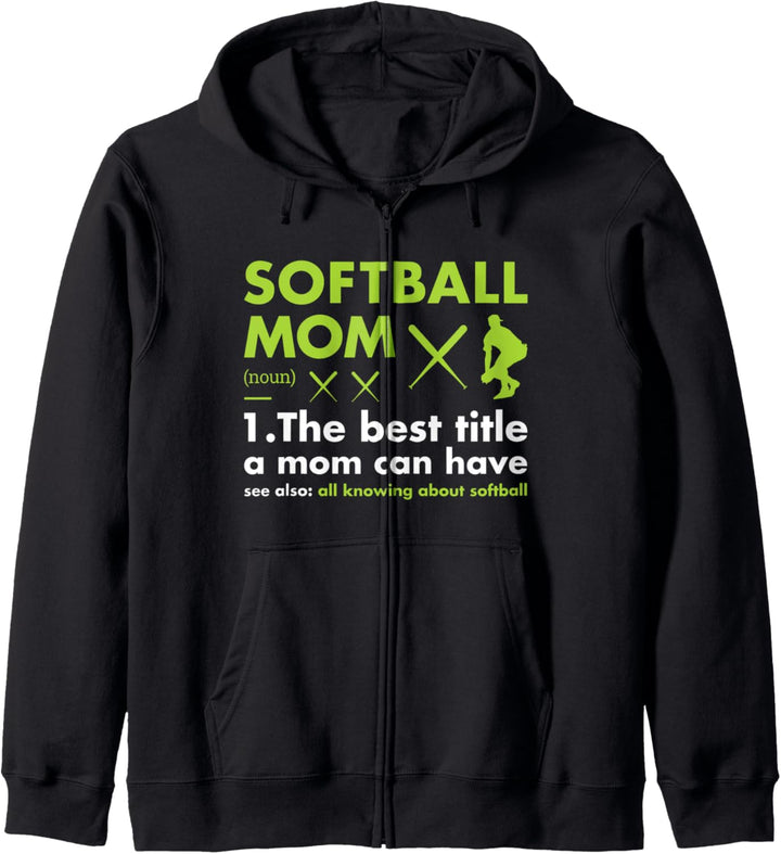 Sport Mom Definition Softball Kapuzenjacke