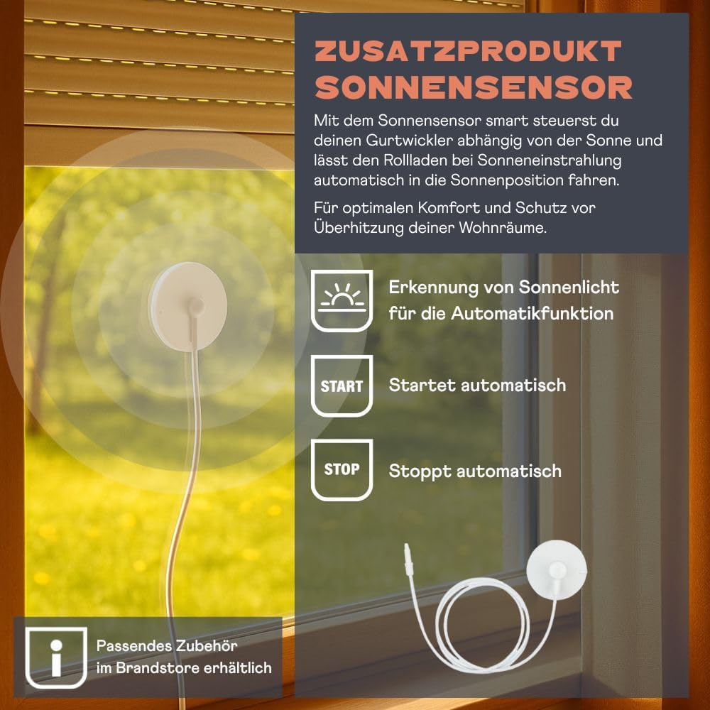 HOMEPILOT Gurtwickler RolloTron premium Aufputz - Elektrischer Gurtwickler zur Aufputzmontage HOMEPI