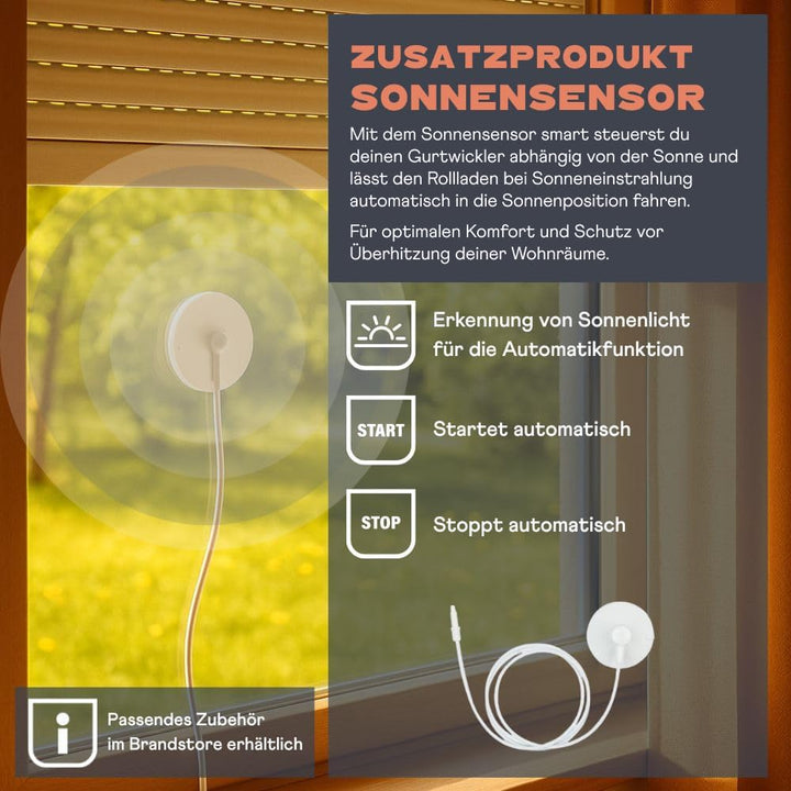HOMEPILOT Gurtwickler RolloTron premium Aufputz - Elektrischer Gurtwickler zur Aufputzmontage HOMEPI