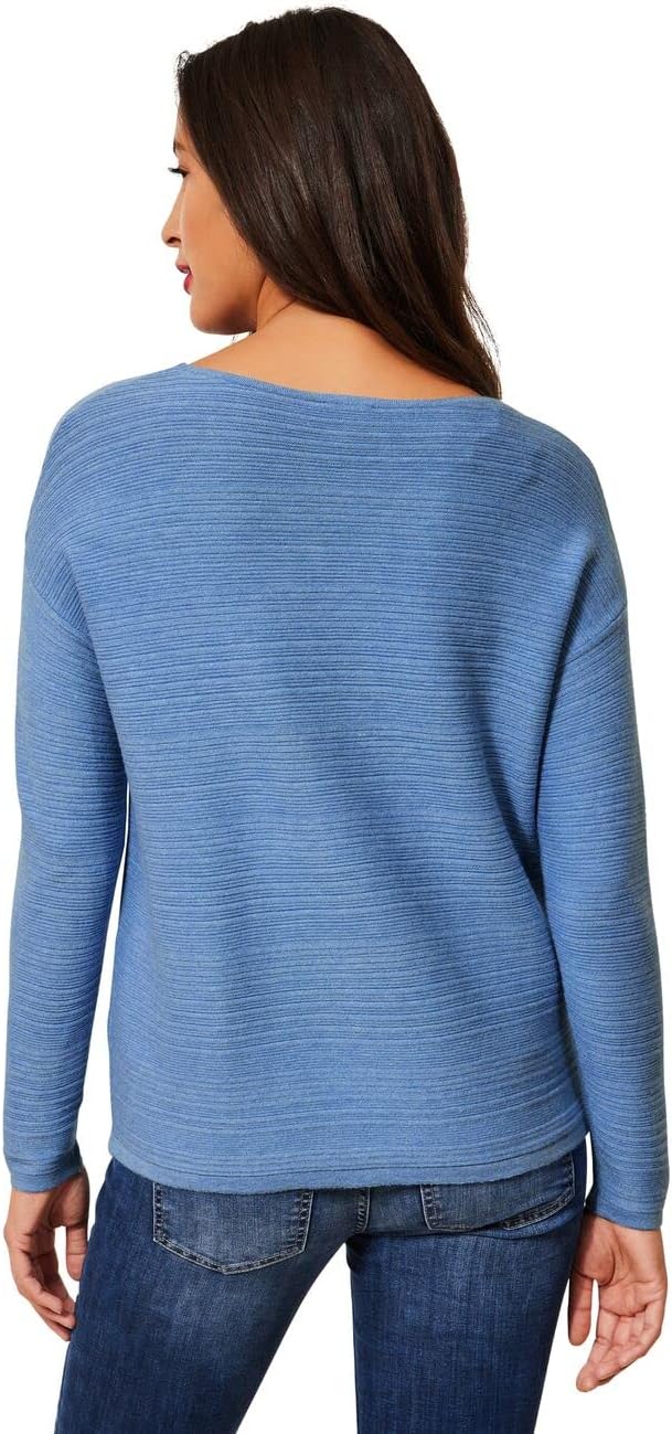 Street One Damen Strickpullover 44 Dazzling Blue Melange, 44 Dazzling Blue Melange