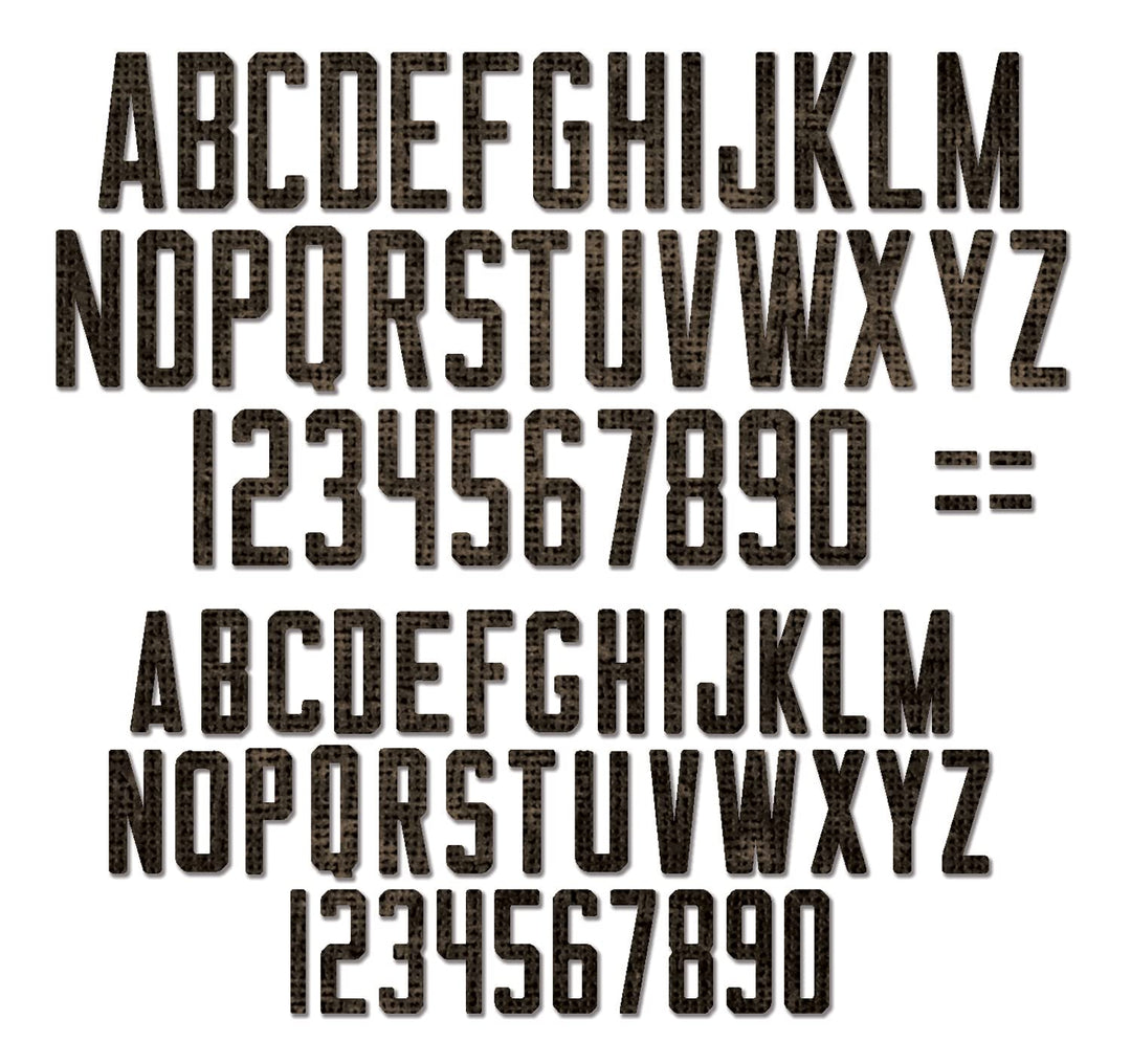 Thinlits Stanzformset 73PK Alphanumerische Theorie von Tim Holtz, Theorie