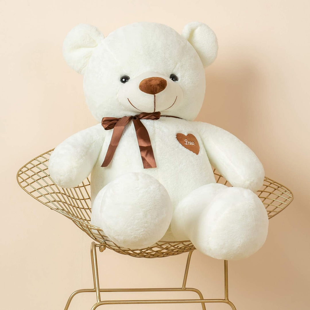YunNasi Teddybär Gross Riesen Teddy Bär Plüschbär Kuschelbär 80cm/31.5 Inches Stofftier mit Bänder f