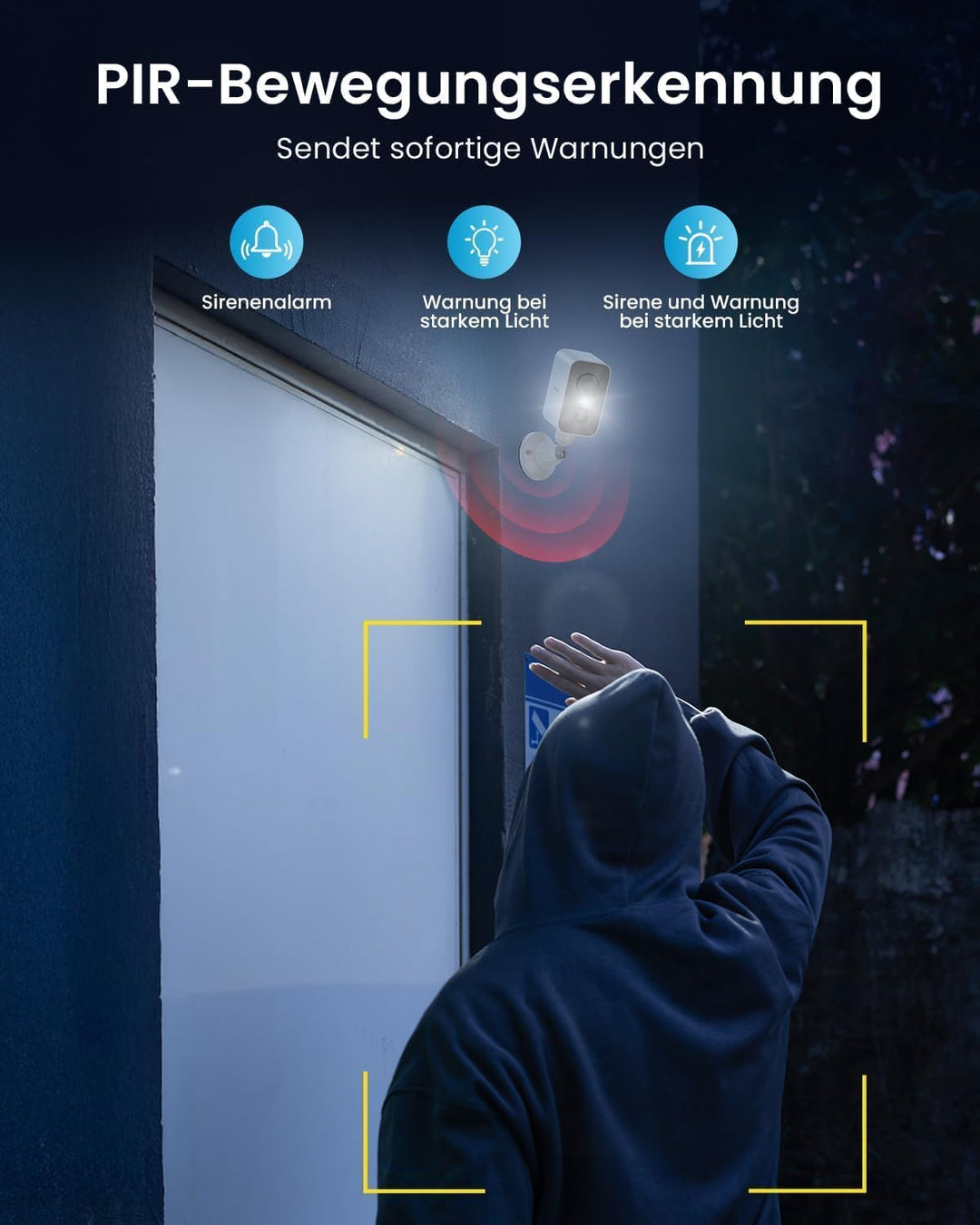 ieGeek 2K Solar Überwachungskamera Aussen Akku mit Magnetische Montage | 300° Horizontaler PTZ, Farb