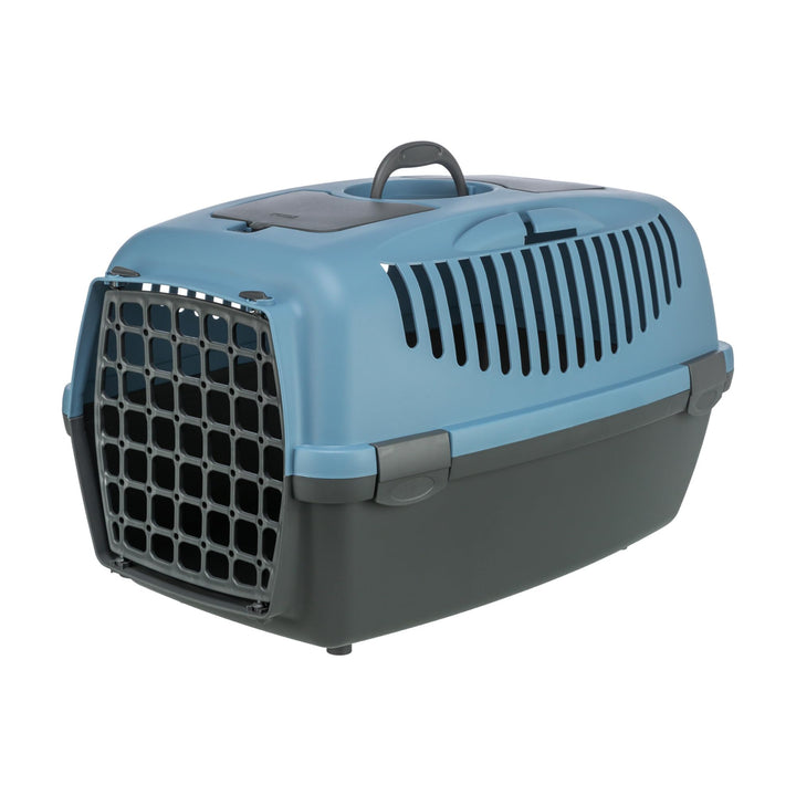 TRIXIE 39832 Transportbox Capri 3, S: 40 × 38 × 61 cm, dunkelgrau/blau dunkelgrau/pastellblau L 1 x