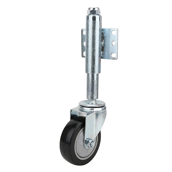 Fafeicy 4-Zoll-federbelastete Torrolle, PVC-Türfeder-Rollenrad, 120 kg maximale Tragfähigkeit(Schwar