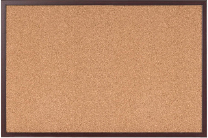 Bi-Office Earth - Korktafel mit Executive MDF Rahmen, Kirschen, Umweltfreundliche Pinnwand mit Natur