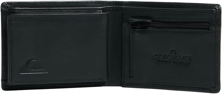 Quiksilver™ New Miss Dollar Bifold Leather Wallet Männer, Schwarz M Schwarz, M Schwarz