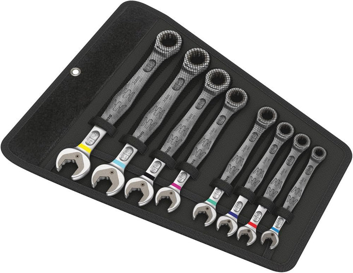 Wera 05020012001 6000 Joker 8 Imperial Set 1, Joker Maul-Ringratschenschlüssel-Satz, zöllig, 8-teili