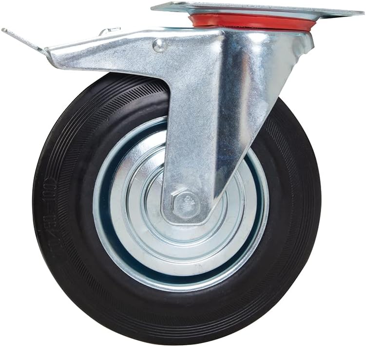 FIXMAN 921139 Gummi-Schwerlastrolle 200 mm, 200 kg