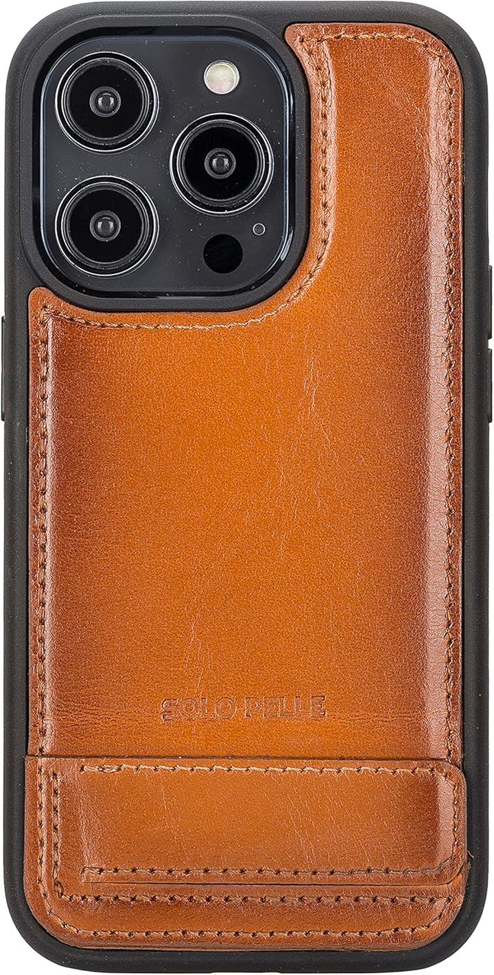 Solo Pelle Lederhülle für das iPhone 14 Pro in 6.1 Zoll Case Leder Hülle Ledertasche Backcover aus e