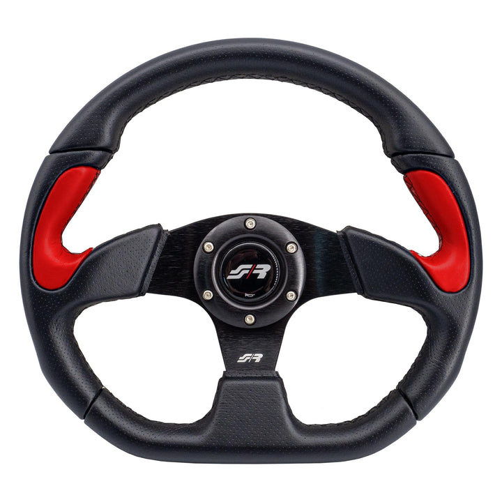 Simoni Racing X2330PUN/PR X2 Red Universal Steering Wheel, Schwarz und Rot