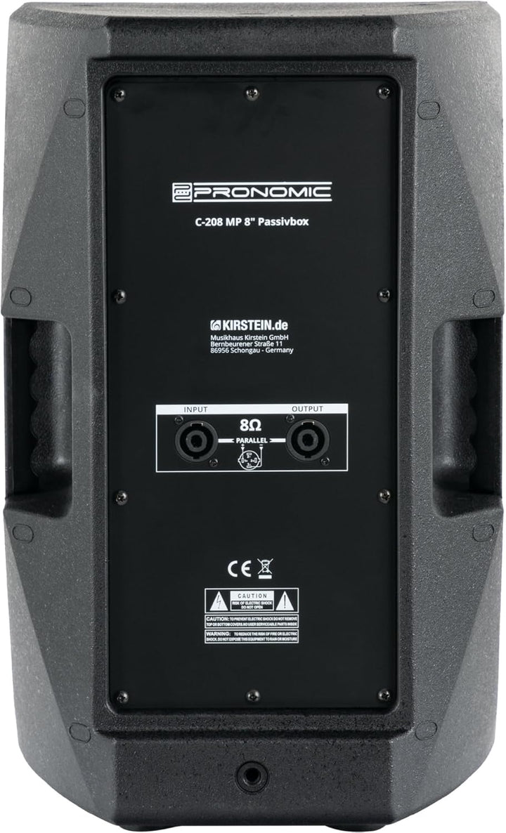 Pronomic C-208 MP 8" Passivbox Stereo Set - 2 Passive 2-Wege Boxen - Belastbarkeit: je 150 Watt (RMS
