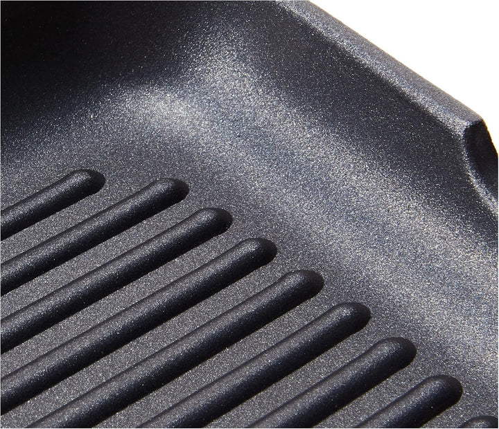 Harbenware Home Delizia Grillpfanne Antihaft mit biegsamen Griff, Aluminium, Schwarz, 20x20 cm