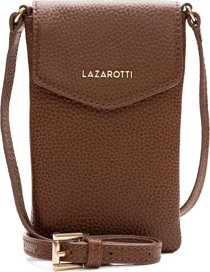 Lazarotti Bologna Damen Leder-Handytasche | Grösse 10 x 3,5 x 18 cm für sämtliche gängigen Smartphon