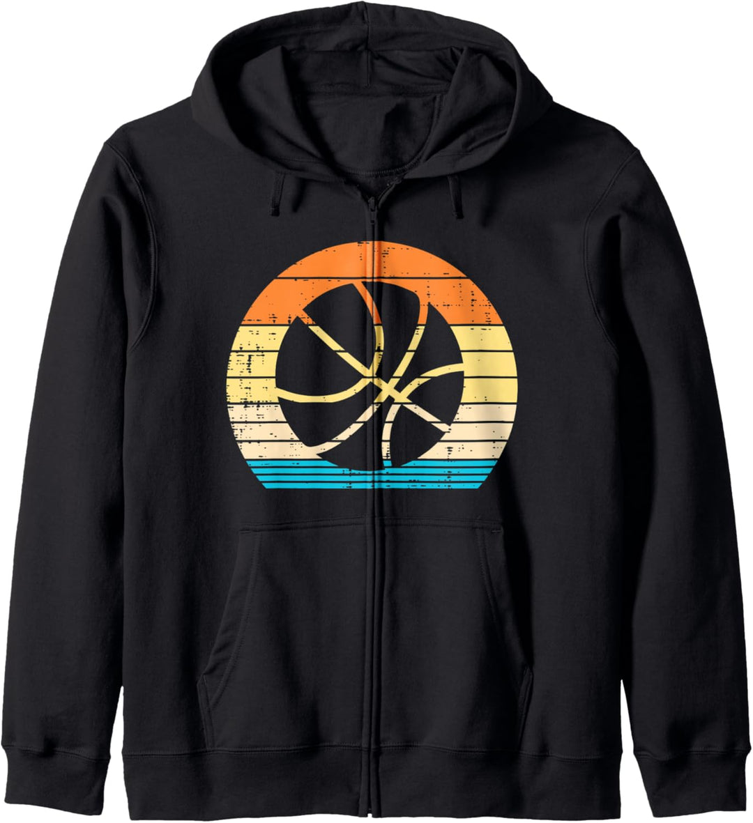 Basketball Silhouette Sunset Retro Baller Men Women Kids Kapuzenjacke