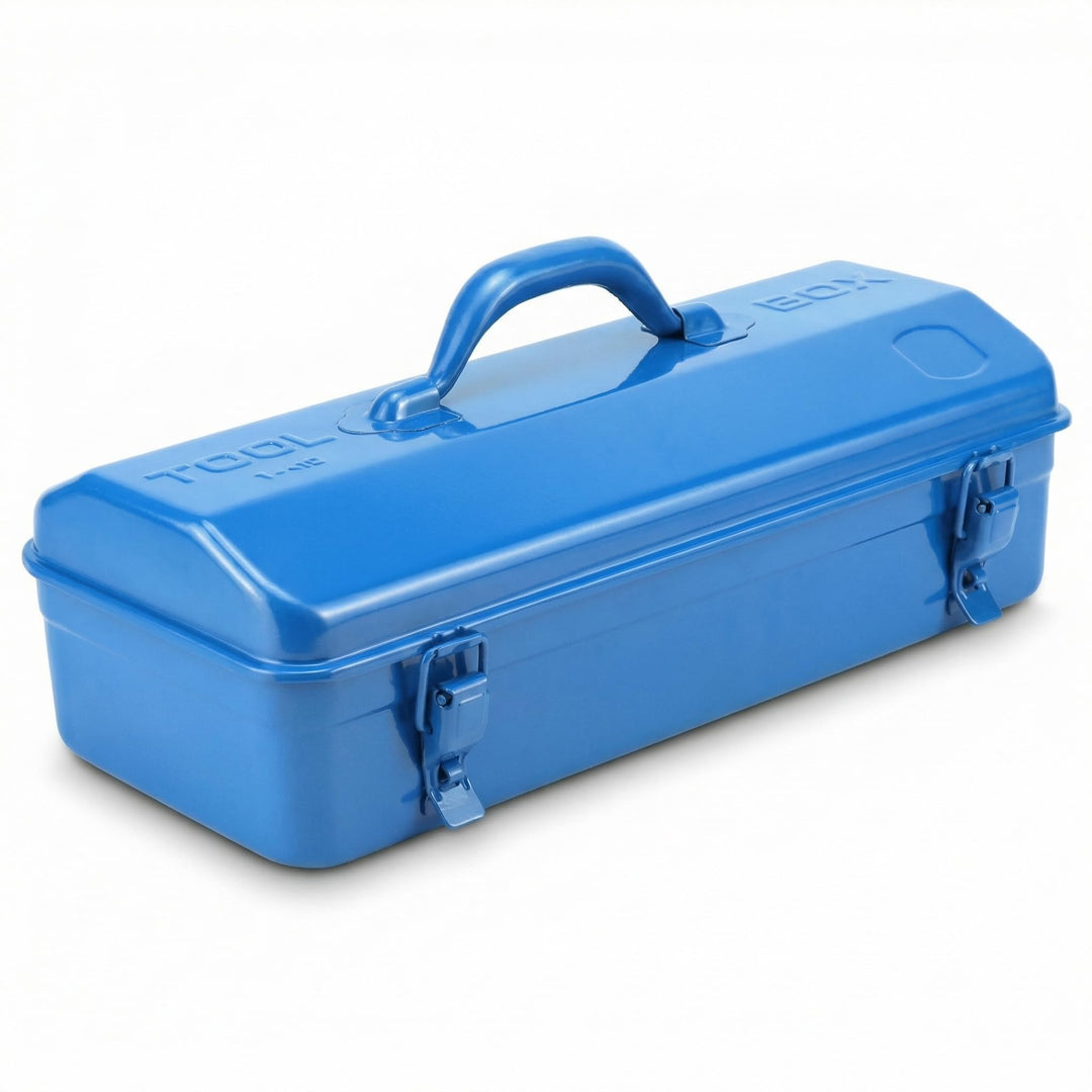 QWORK® 41cm werkzeugkiste metall, Tragbare Werkzeugaufbewahrungsbox, Mit Feststellschnalle