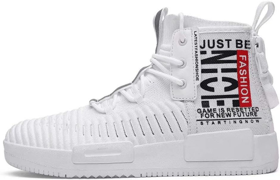 FUSHITON Herren Sportschuhe Laufschuhe High Top Turnschuhe Mode Sneakers Freizeitschuhe Outdoor Stra