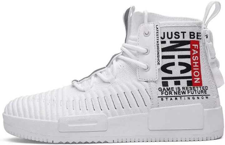 FUSHITON Herren Sportschuhe Laufschuhe High Top Turnschuhe Mode Sneakers Freizeitschuhe Outdoor Stra