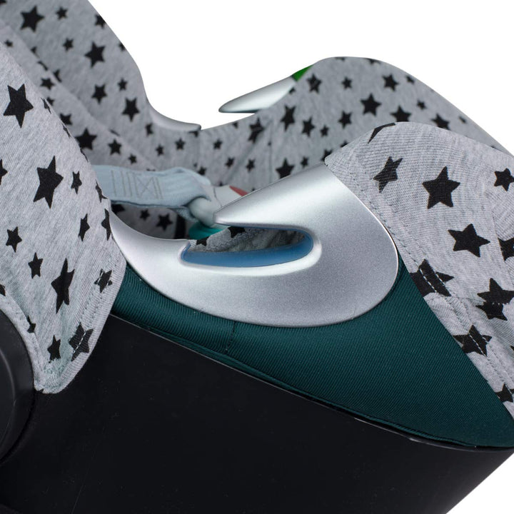 JYOKO Kids Bezug für Autositz kompatibel mit Cybex Aton Cloud- Q-M-2-4-5, aus Baumwolle (Aton Q, Bla