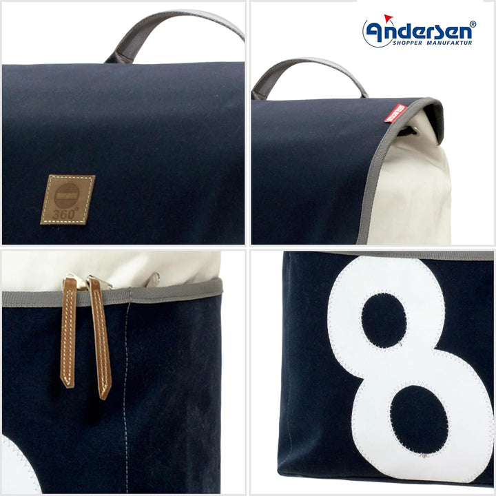 Andersen Shopper Royal mit 3-Speichenrad Alu klappbar mit Rad Ø 25cm und 51 Liter Tasche Mole