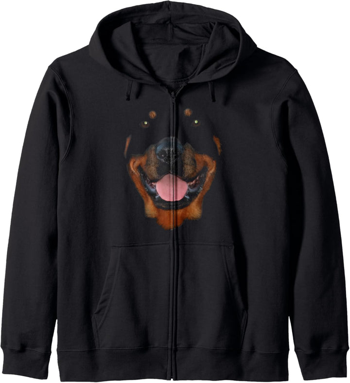 Rottweiler Gesicht Kapuzenjacke