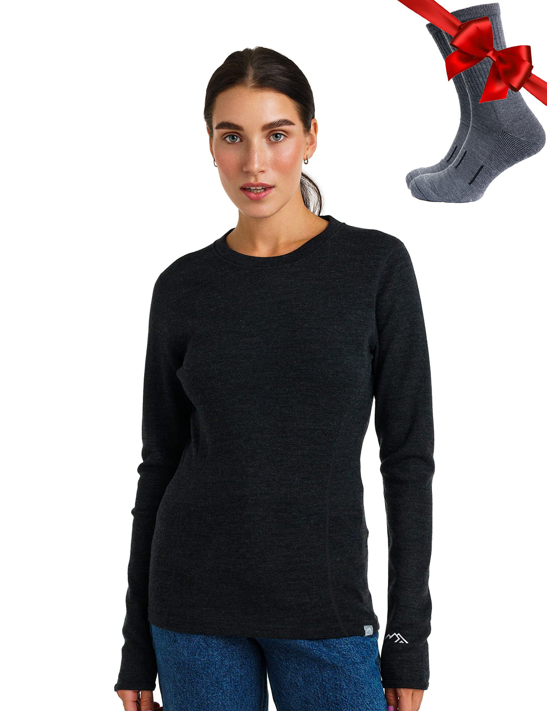 Merino.tech Merino Shirt Damen Langarm – Premium 100% Merino Unterwäsche Damen Langarmshirt, Sportun