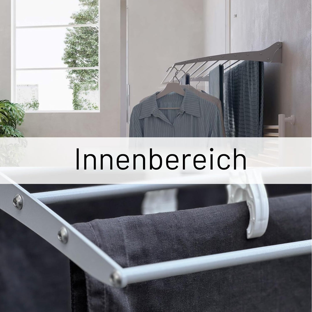Foxydry Fold Wäscheständer für die Wand, vertikaler Wäscheständer für den Innen- und Aussenbereich a