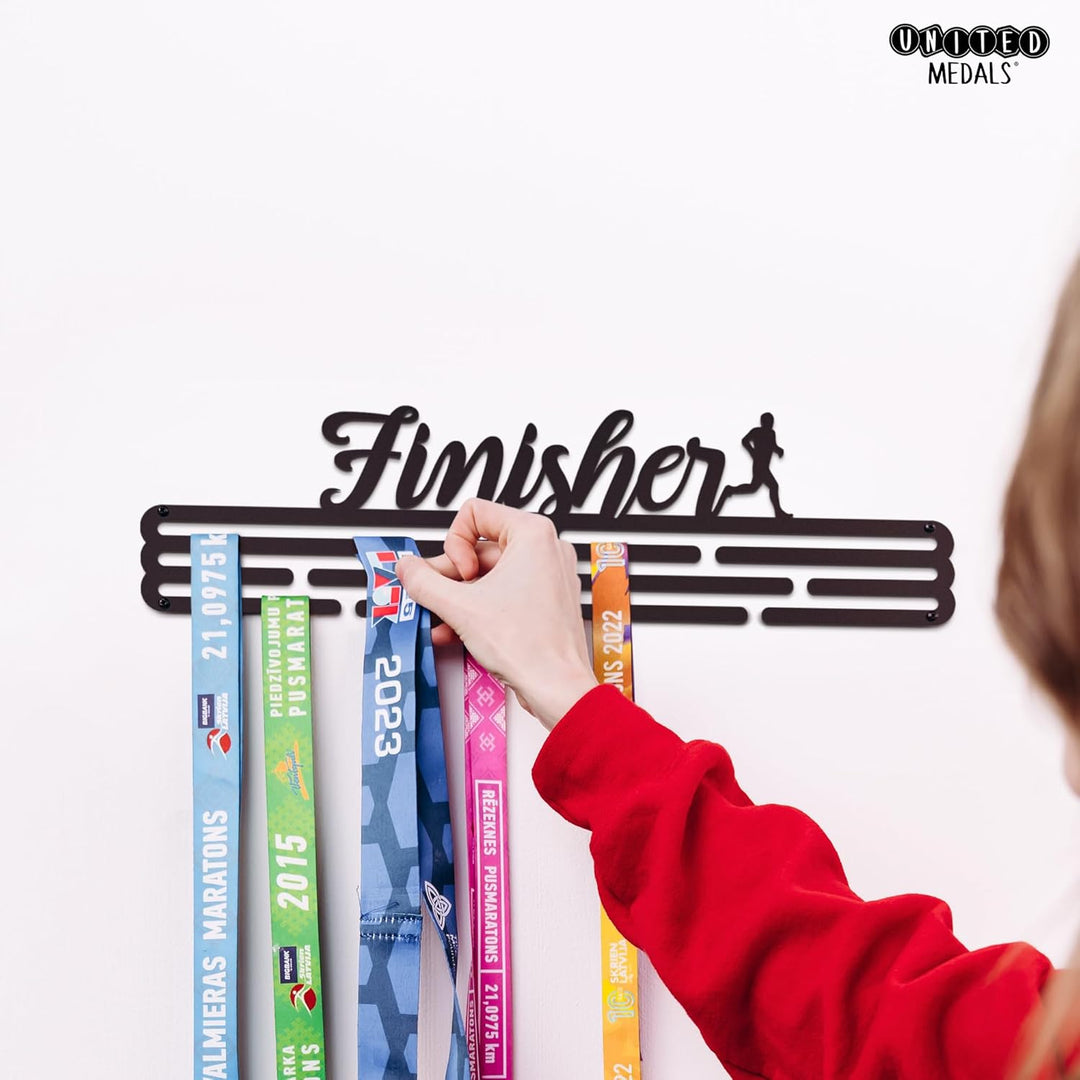 United Medals Finisher Medaillenhalter Edelstahl | Medaillen Aufhänger | Medal Hanger Holder Display