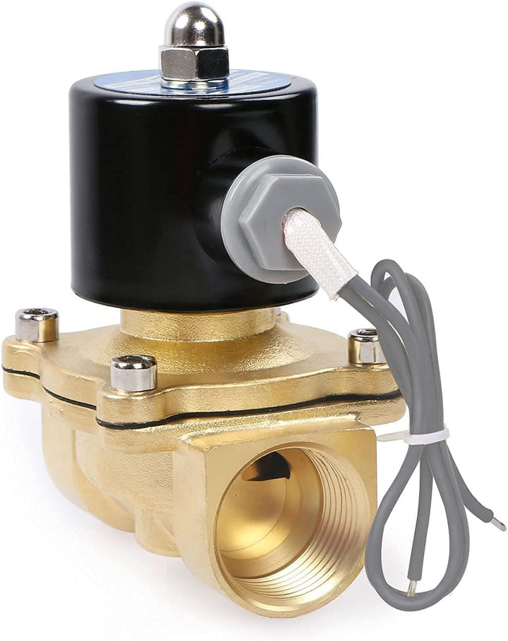 U.S. Solid 1" G 24V DC Messing Magnetventil Direktgesteuert für Wasser Luft Gas Öl NC Messing 1", Me